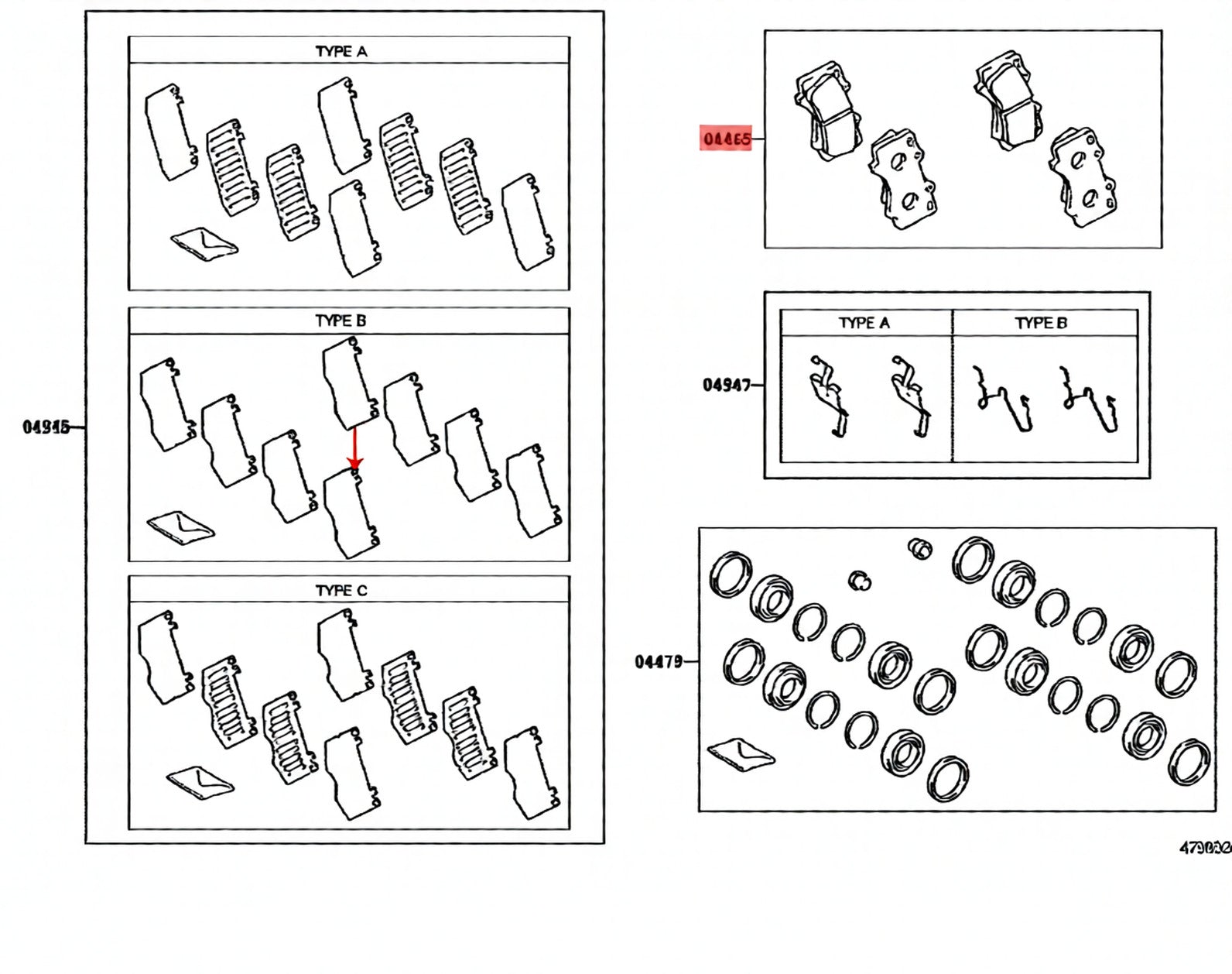 Genuine Front Disc Brake Pads 2015-2023 Toyota Hilux GUN KUN TGN 04465-0K420 OEM - GK Auto Parts