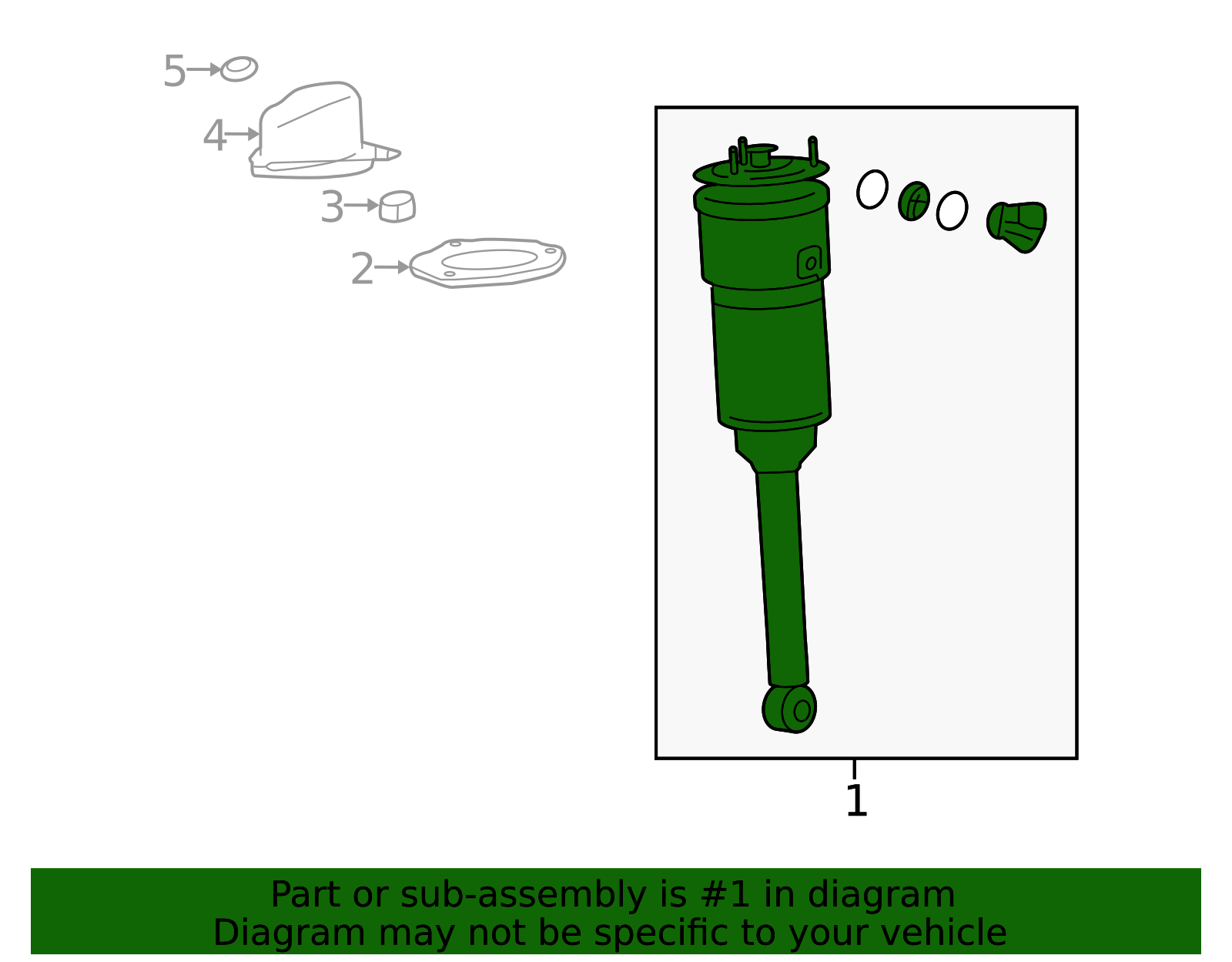 2010-2012 Lexus LS600h - Shock Absorber - Lexus (48090-50281) - GK Auto Parts