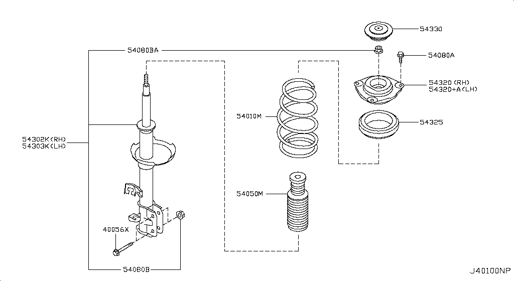 Strut Kit-Front Nissan, E4C03-1JY0A - GK Auto Parts