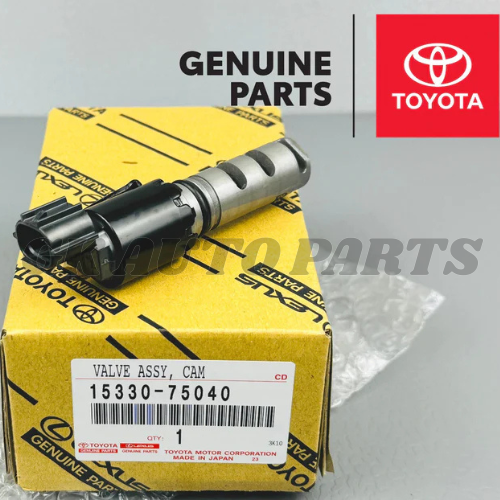 15330-75040 VALVE ASSY CAMSHAFT TIMING OIL CONTROL GENUINE TOYOTA 15330-0C020 OE - GK Auto Parts
