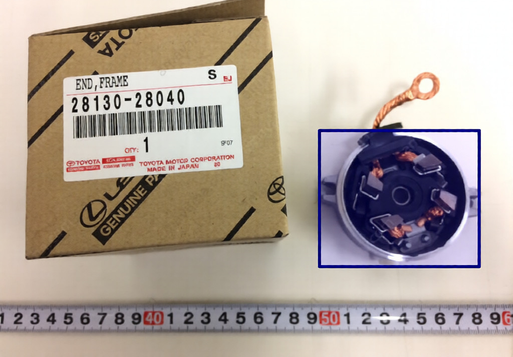 2813028040 Genuine Toyota FRAME ASSY, STARTER COMMUTATOR END 28130-28040 - GK Auto Parts